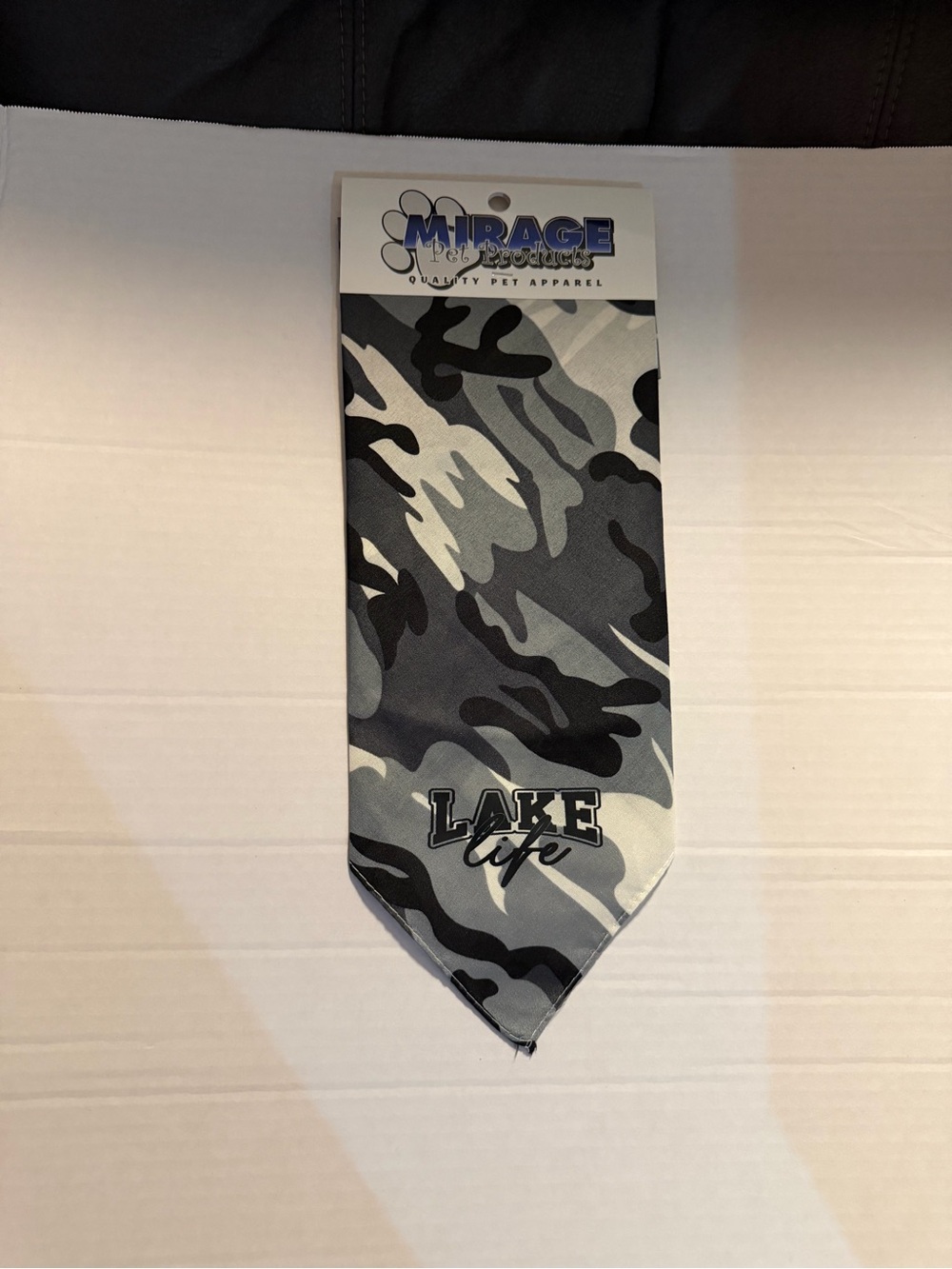 (2) Mirage Pet 'Lake Life' Grey Camo Dog Bandana